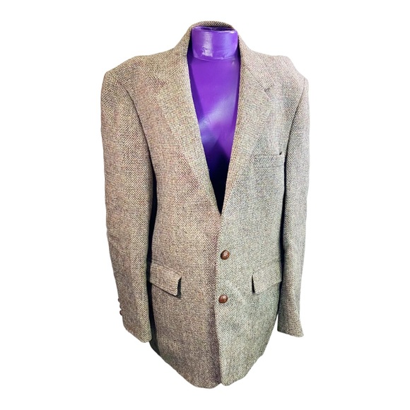 Stafford Suits & Blazers Stafford Harris Tweed Handwoven Mens Pure Scottish Wool Two Button